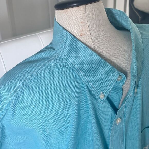 Chap’s Men's Blue Button-Down Shirt - Picture 2 of 5